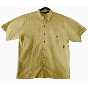 Patagonia Shirt Men's Size Medium Short Sleeve Organic Cotton Button Down Dress